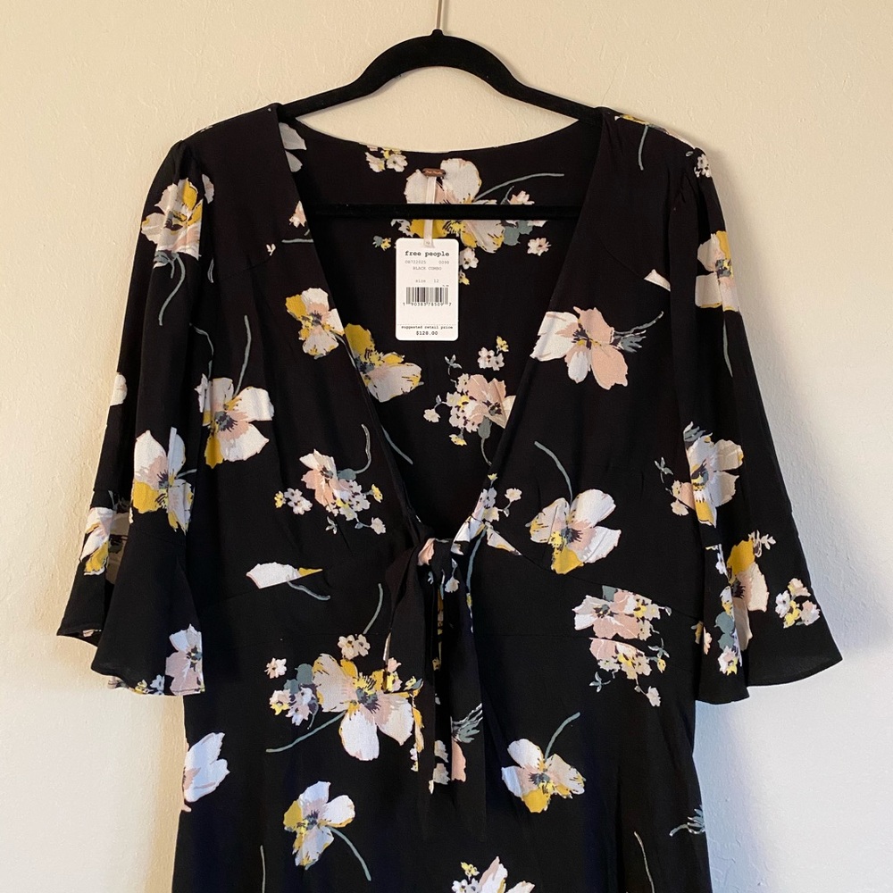 NWT Free People Floral All Yours Mini Dress 12 - Picture 4 of 6